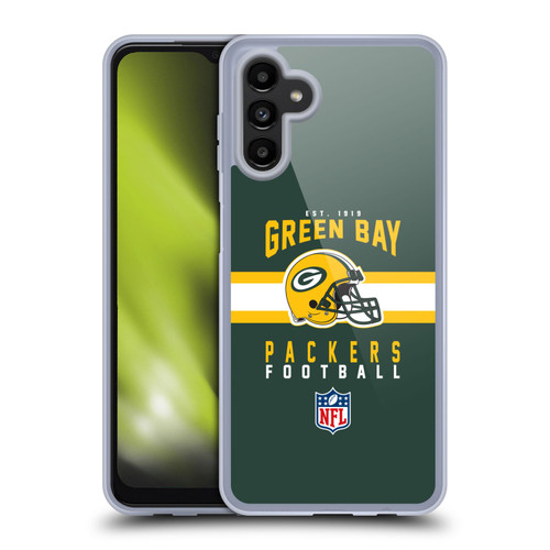 NFL Green Bay Packers Graphics Helmet Typography Soft Gel Case for Samsung Galaxy A13 5G (2021)