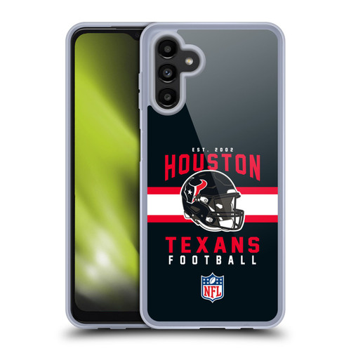 NFL Houston Texans Graphics Helmet Typography Soft Gel Case for Samsung Galaxy A13 5G (2021)