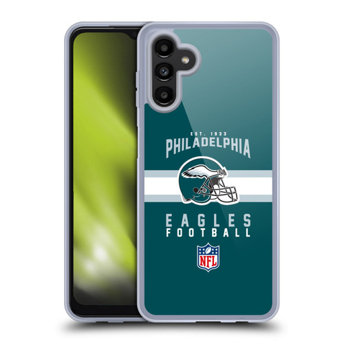 NFL Philadelphia Eagles Graphics Helmet Typography Soft Gel Case for Samsung Galaxy A13 5G (2021)