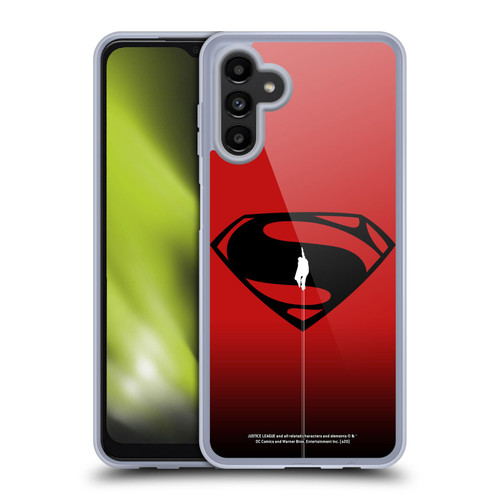 Justice League Movie Superman Logo Art Red And Black Flight Soft Gel Case for Samsung Galaxy A13 5G (2021)