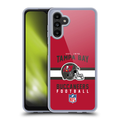 NFL Tampa Bay Buccaneers Graphics Helmet Typography Soft Gel Case for Samsung Galaxy A13 5G (2021)