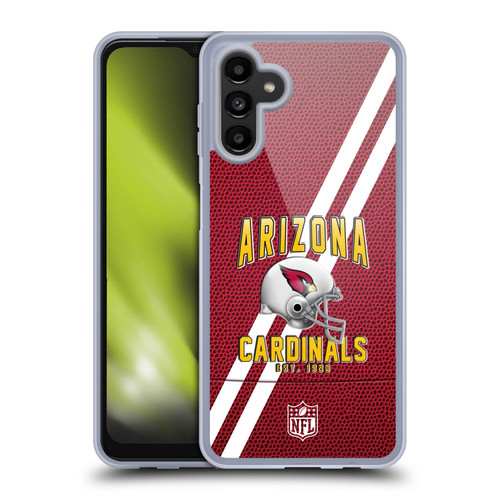 NFL Arizona Cardinals Logo Art Football Stripes Soft Gel Case for Samsung Galaxy A13 5G (2021)