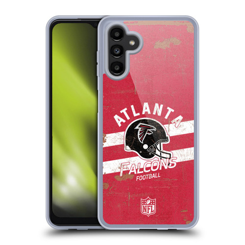 NFL Atlanta Falcons Logo Art Helmet Distressed Soft Gel Case for Samsung Galaxy A13 5G (2021)