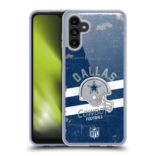 NFL Dallas Cowboys Logo Art Helmet Distressed Soft Gel Case for Samsung Galaxy A13 5G (2021)