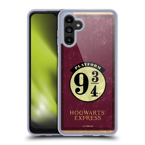 Harry Potter Locations Typography Platform 9 3/4 Soft Gel Case for Samsung Galaxy A13 5G (2021)