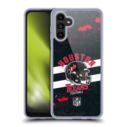 NFL Houston Texans Logo Art Helmet Distressed Soft Gel Case for Samsung Galaxy A13 5G (2021)