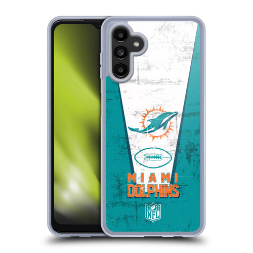 NFL Miami Dolphins Logo Art Banner Soft Gel Case for Samsung Galaxy A13 5G (2021)