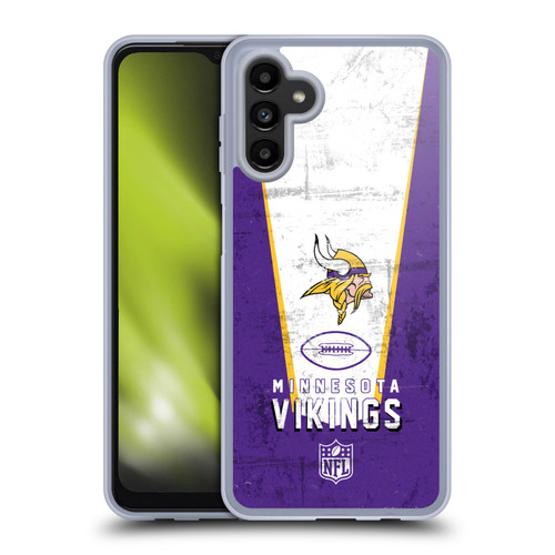 NFL Minnesota Vikings Logo Art Banner Soft Gel Case for Samsung Galaxy A13 5G (2021)