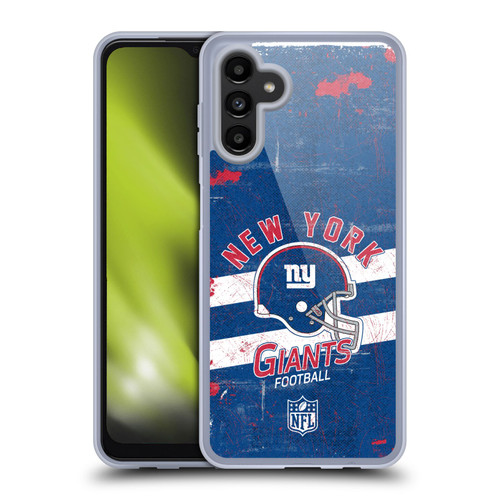 NFL New York Giants Logo Art Helmet Distressed Soft Gel Case for Samsung Galaxy A13 5G (2021)
