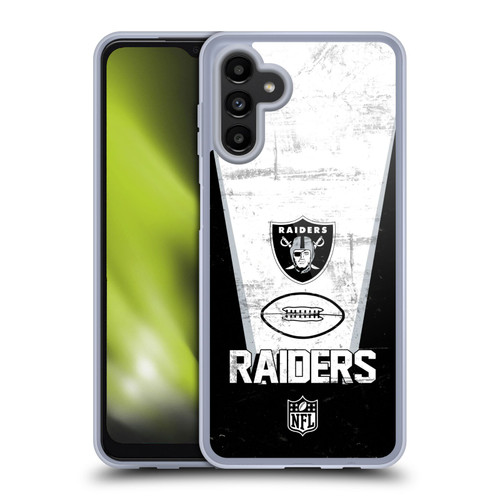 NFL Las Vegas Raiders Logo Art Banner 100th Soft Gel Case for Samsung Galaxy A13 5G (2021)