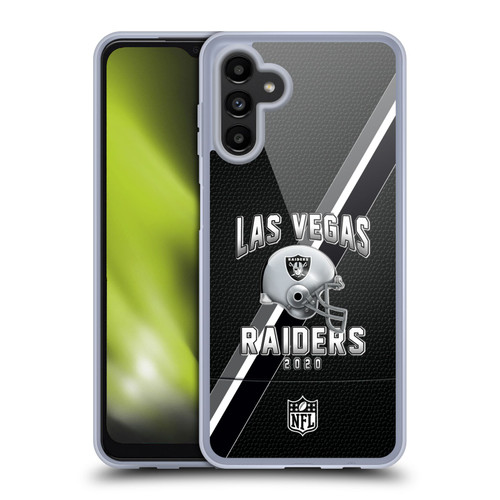 NFL Las Vegas Raiders Logo Art Football Stripes 100th Soft Gel Case for Samsung Galaxy A13 5G (2021)