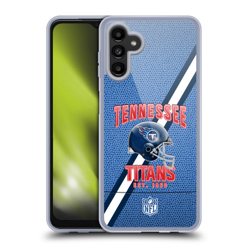 NFL Tennessee Titans Logo Art Football Stripes Soft Gel Case for Samsung Galaxy A13 5G (2021)