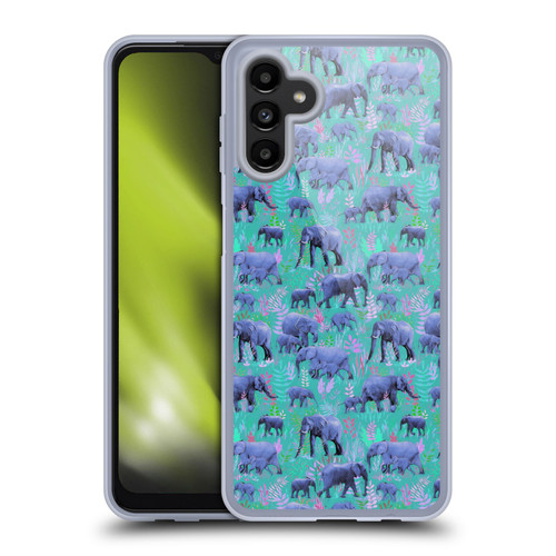 Micklyn Le Feuvre Animals Sweet Elephants Soft Gel Case for Samsung Galaxy A13 5G (2021)