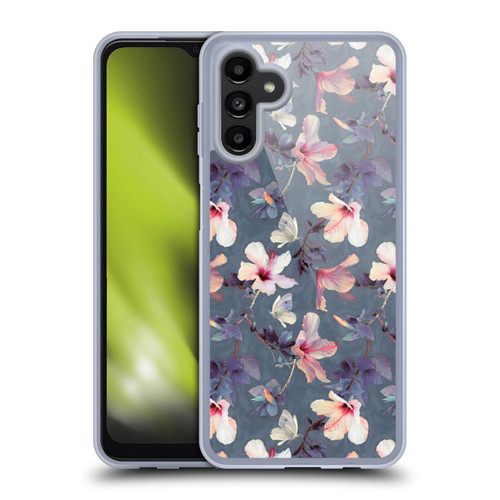Micklyn Le Feuvre Florals Butterflies and Hibiscus Soft Gel Case for Samsung Galaxy A13 5G (2021)