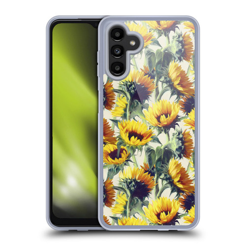 Micklyn Le Feuvre Florals Sunflowers Forever Soft Gel Case for Samsung Galaxy A13 5G (2021)