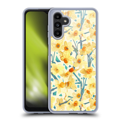 Micklyn Le Feuvre Florals 2 Yellow Jonquils Soft Gel Case for Samsung Galaxy A13 5G (2021)