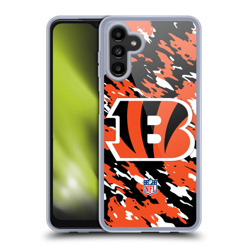 NFL Cincinnati Bengals Logo Camou Soft Gel Case for Samsung Galaxy A13 5G (2021)