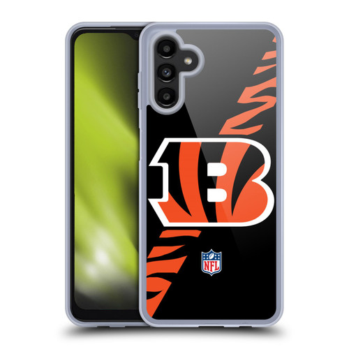 NFL Cincinnati Bengals Logo Stripes Soft Gel Case for Samsung Galaxy A13 5G (2021)