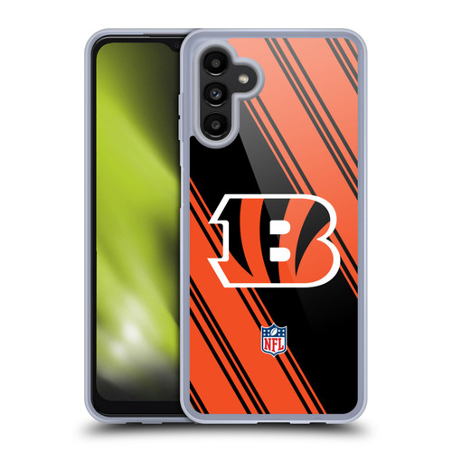 NFL Cincinnati Bengals Artwork Stripes Soft Gel Case for Samsung Galaxy A13 5G (2021)