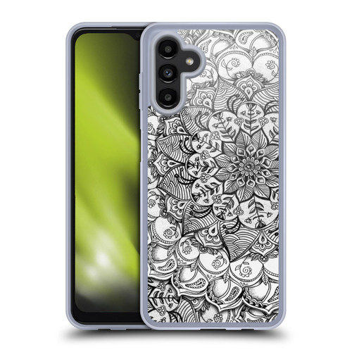 Micklyn Le Feuvre Mandala 3 Shades Of Grey Soft Gel Case for Samsung Galaxy A13 5G (2021)