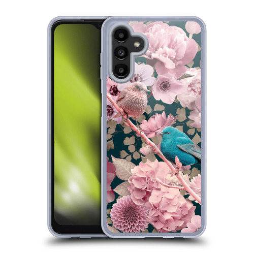 LebensArt Birds And Floral Sparrows In Pink Soft Gel Case for Samsung Galaxy A13 5G (2021)