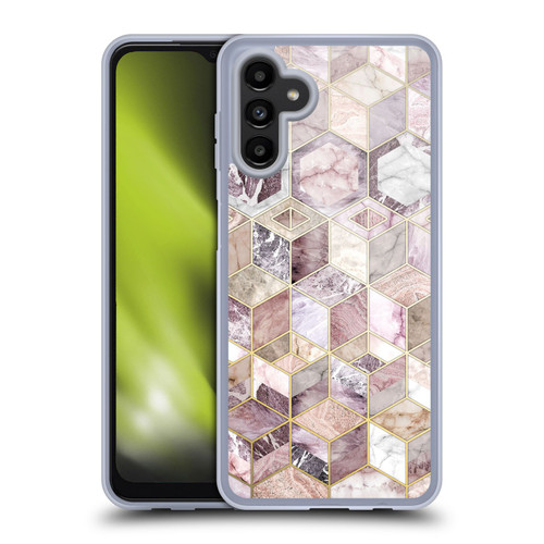 Micklyn Le Feuvre Marble Patterns Blush Quartz Honeycomb Soft Gel Case for Samsung Galaxy A13 5G (2021)