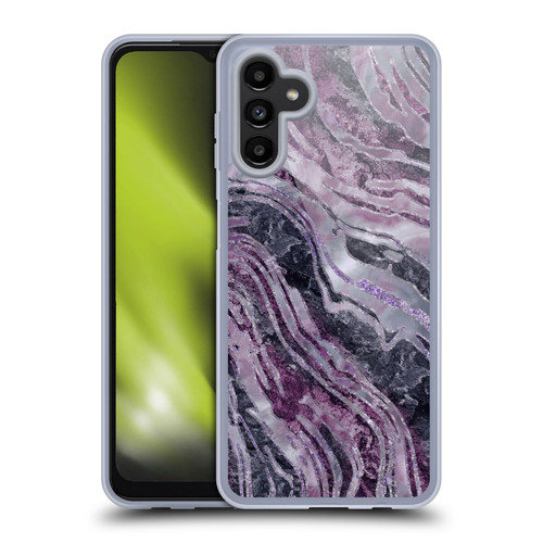 LebensArt Gemstone Marble Elegant Purple Soft Gel Case for Samsung Galaxy A13 5G (2021)