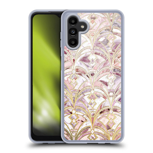 Micklyn Le Feuvre Marble Patterns Dusty Rose And Coral Art Deco Marbling Pattern Soft Gel Case for Samsung Galaxy A13 5G (2021)