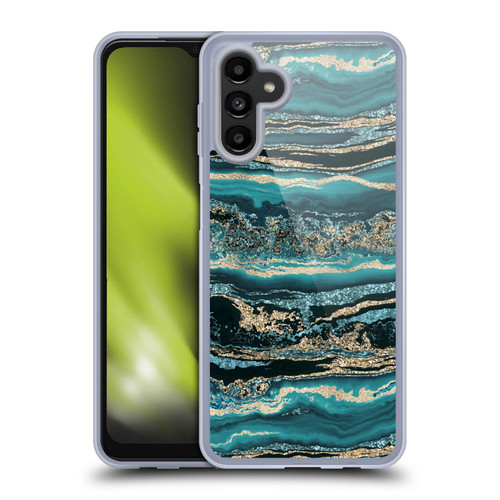 LebensArt Gemstone Marble Luxury Turquoise Soft Gel Case for Samsung Galaxy A13 5G (2021)