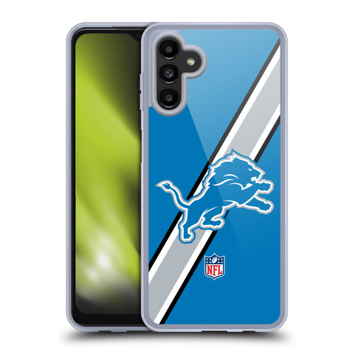 NFL Detroit Lions Logo Stripes Soft Gel Case for Samsung Galaxy A13 5G (2021)