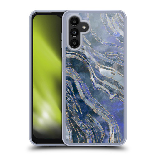 LebensArt Geo Liquid Marble Cold Blue Soft Gel Case for Samsung Galaxy A13 5G (2021)
