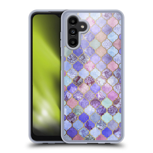 Micklyn Le Feuvre Moroccan Decorative Purple Soft Gel Case for Samsung Galaxy A13 5G (2021)