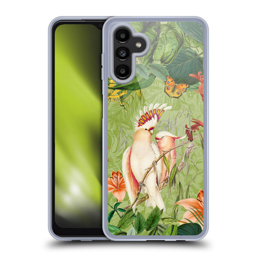 LebensArt Jungle Plants And Animals Cockatoos And Butterflies Soft Gel Case for Samsung Galaxy A13 5G (2021)