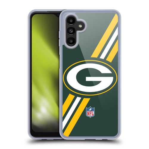 NFL Green Bay Packers Logo Stripes Soft Gel Case for Samsung Galaxy A13 5G (2021)