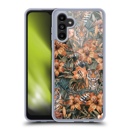 LebensArt Jungle Plants And Animals Opulence Tiger Soft Gel Case for Samsung Galaxy A13 5G (2021)
