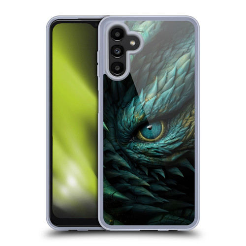 LebensArt Mix Art Deep Teal Dragon Eye Soft Gel Case for Samsung Galaxy A13 5G (2021)