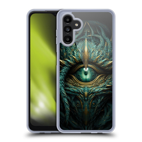 LebensArt Mix Art Teal Green Dragon Eye Soft Gel Case for Samsung Galaxy A13 5G (2021)