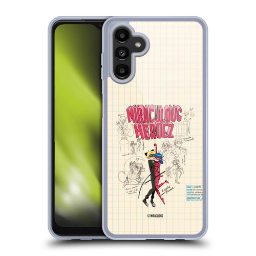 Miraculous Ladybug Sketches Ladybug And Cat Noir Soft Gel Case for Samsung Galaxy A13 5G (2021)