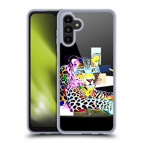 Michel Keck Animal Collage Leopard Soft Gel Case for Samsung Galaxy A13 5G (2021)
