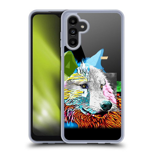 Michel Keck Animal Collage Wolf Soft Gel Case for Samsung Galaxy A13 5G (2021)