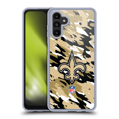 NFL New Orleans Saints Logo Camou Soft Gel Case for Samsung Galaxy A13 5G (2021)