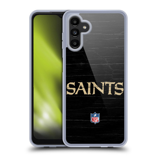 NFL New Orleans Saints Logo Distressed Look Soft Gel Case for Samsung Galaxy A13 5G (2021)