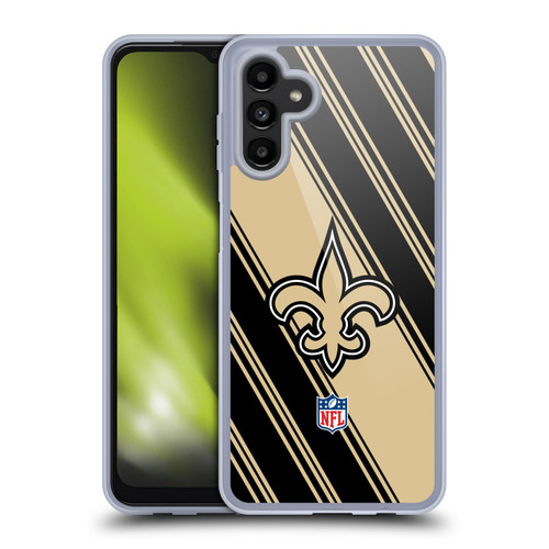 NFL New Orleans Saints Artwork Stripes Soft Gel Case for Samsung Galaxy A13 5G (2021)
