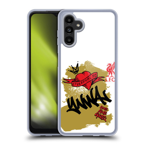 Liverpool Football Club Graffiti Art Full Tag Black Soft Gel Case for Samsung Galaxy A13 5G (2021)