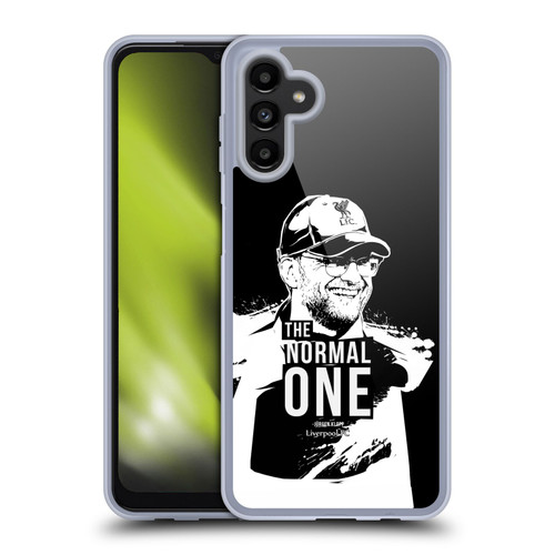 Liverpool Football Club Jurgen Klopp Illustrations Smile Black Soft Gel Case for Samsung Galaxy A13 5G (2021)