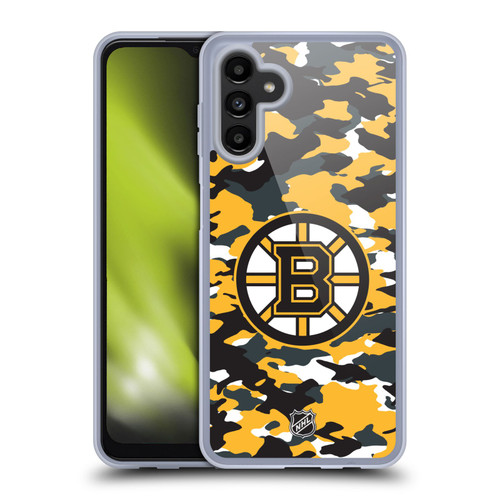 NHL Boston Bruins Camouflage Soft Gel Case for Samsung Galaxy A13 5G (2021)