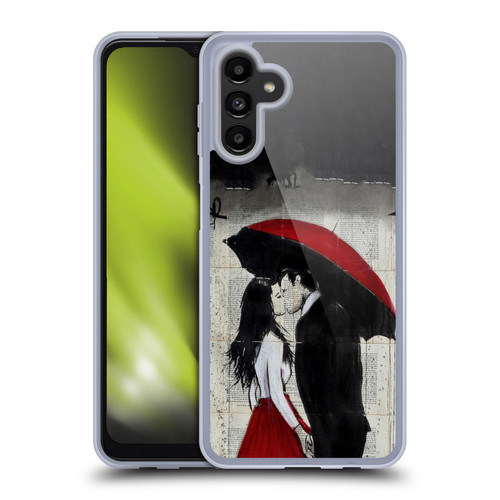 LouiJoverArt Red Ink A New Kiss Soft Gel Case for Samsung Galaxy A13 5G (2021)