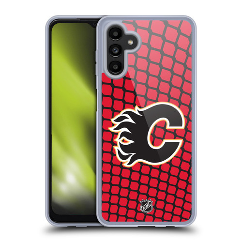 NHL Calgary Flames Net Pattern Soft Gel Case for Samsung Galaxy A13 5G (2021)