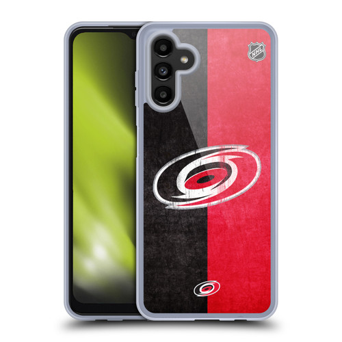 NHL Carolina Hurricanes Half Distressed Soft Gel Case for Samsung Galaxy A13 5G (2021)