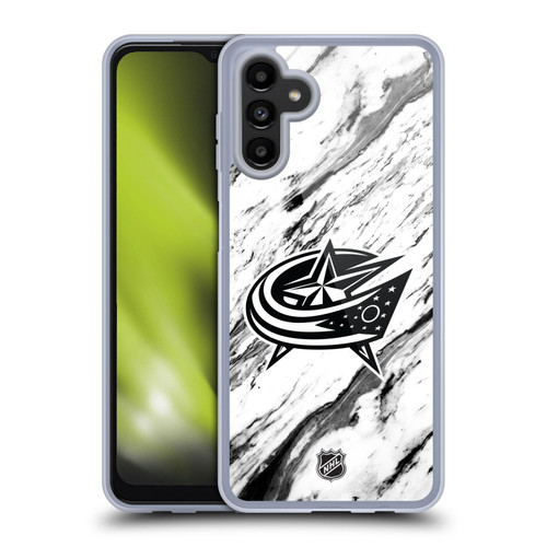 NHL Columbus Blue Jackets Marble Soft Gel Case for Samsung Galaxy A13 5G (2021)